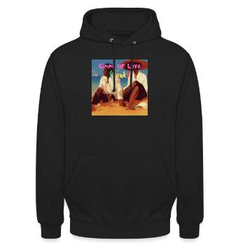 Gimmi ur Love - Sweat-shirt à capuche unisexe - noir - Devant - Alina (178cm) & Michal (187cm)