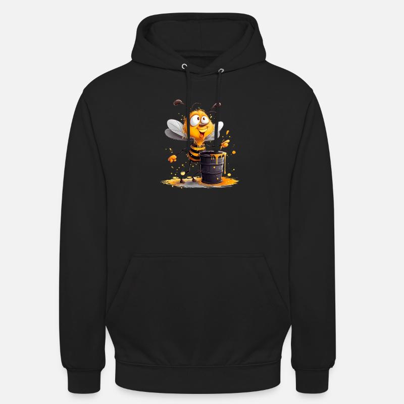 Les abeilles grignotent du miel - Sweat-shirt à capuche unisexe - noir