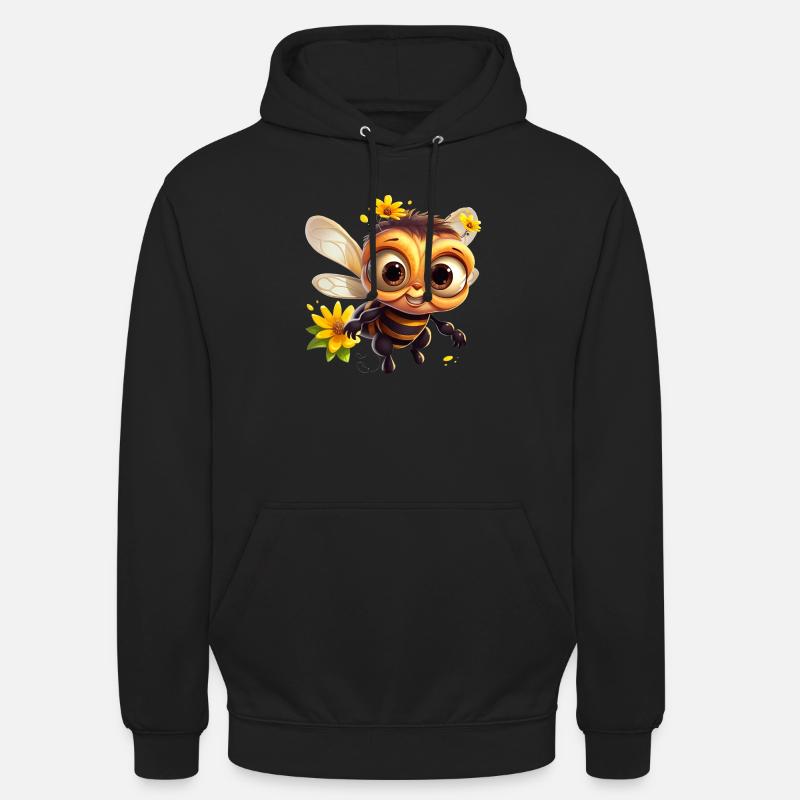 Drôle d’abeille mellifère - Sweat-shirt à capuche unisexe - noir