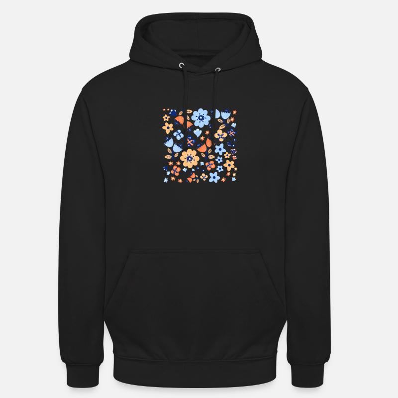 fleurs sauvages-idée cadeau - Sweat-shirt à capuche unisexe - noir