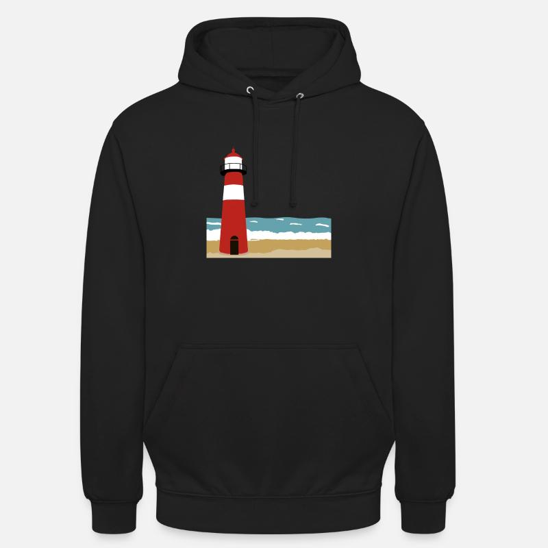 Phare - Sweat-shirt à capuche unisexe - noir