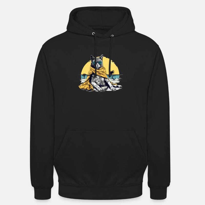 Koki the pasha cat - Unisex Hoodie - black