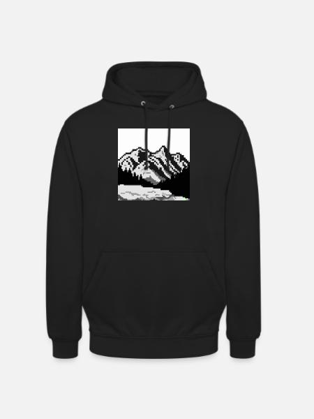 Retro Berge - Unisex Hoodie - Schwarz