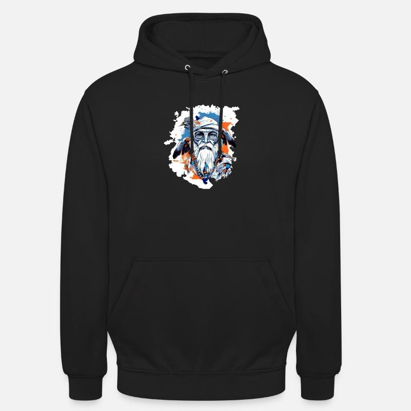 Opa biker siou - Unisex Hoodie - Schwarz