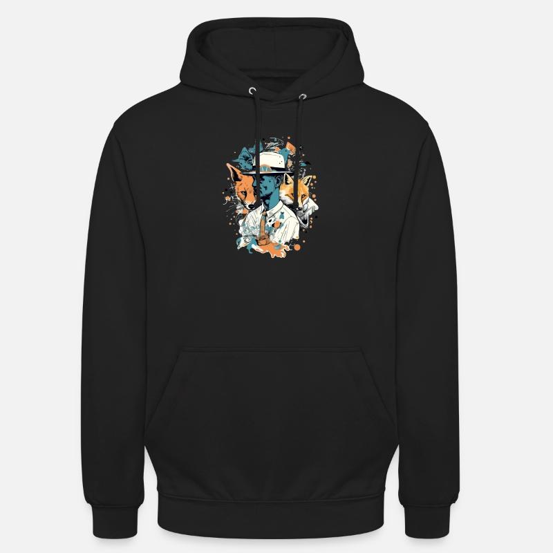 Passion des renards - Sweat-shirt à capuche unisexe - noir