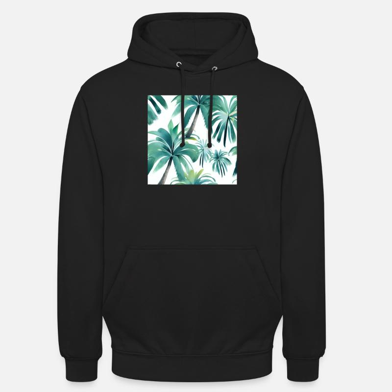 Palmiers - Sweat-shirt à capuche unisexe - noir