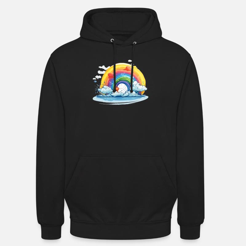 Fierté arc-en-ciel - Sweat-shirt à capuche unisexe - noir