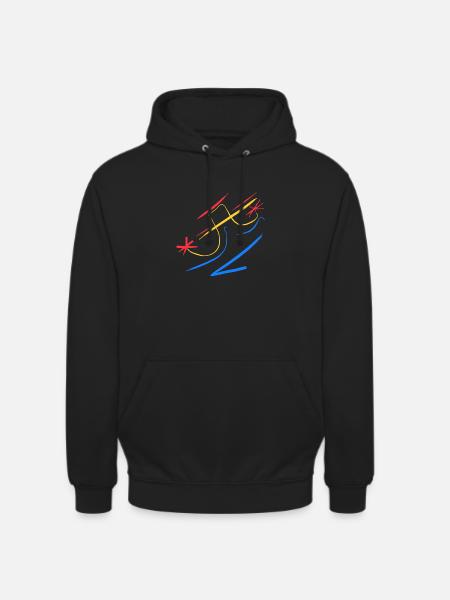 Abstract Art on T-Shirt - Unisex Hoodie - black