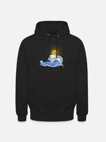 Delfin - Unisex Hoodie - Schwarz
