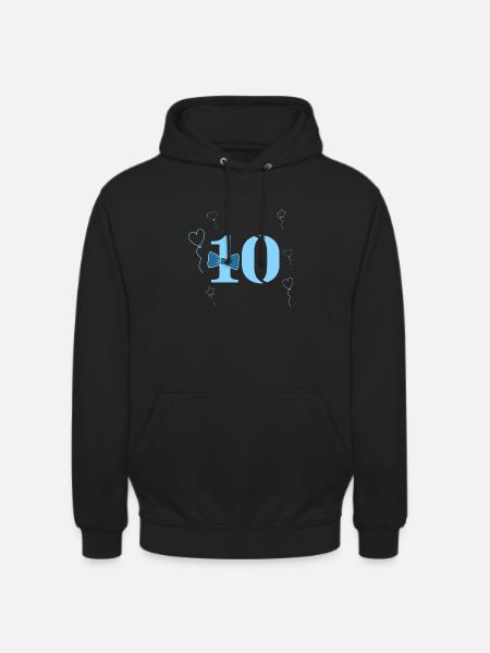 10th birthday boy - Unisex Hoodie - black