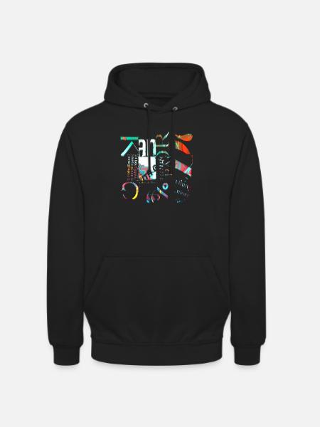 Zeitungsausschnitte Scrapbook Zeitschriften Alphabet Code - Unisex Hoodie - Schwarz