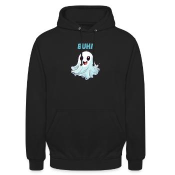 Gespenst - Unisex Hoodie - Schwarz - Vorne - Alina (178cm) & Michal (187cm)