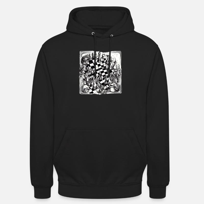 Schachabstraktion Nr. 2 - Unisex Hoodie - Schwarz