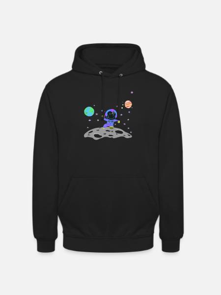 Astronaut blue-violet - Unisex Hoodie - black