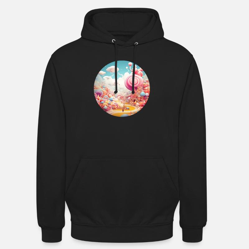 Découvertes oniriques : aventures créatives - Sweat-shirt à capuche unisexe - noir