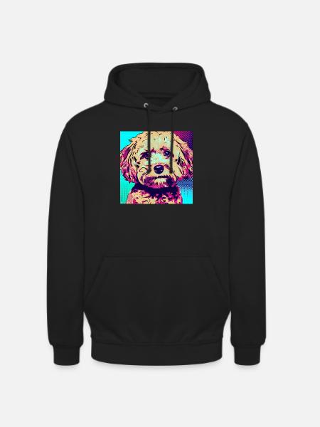 Poodle Cross Pop Art - Unisex Hoodie - black