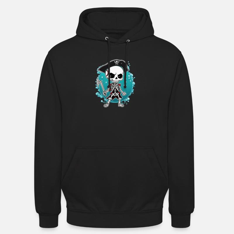 Squelette de pirate - Sweat-shirt à capuche unisexe - noir