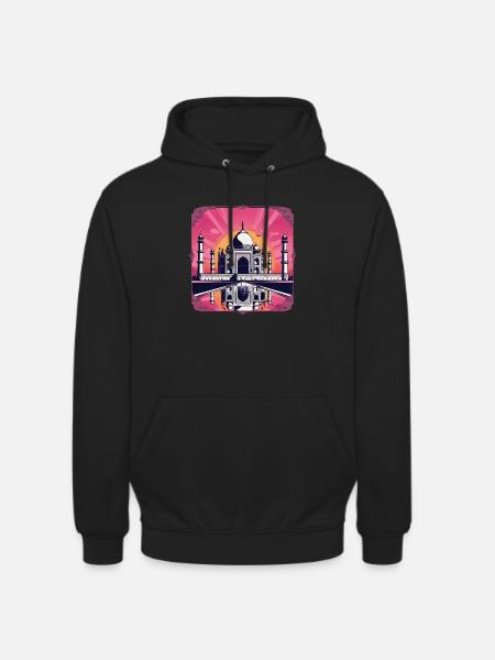 Taj Mahal - Sweat-shirt à capuche unisexe - noir