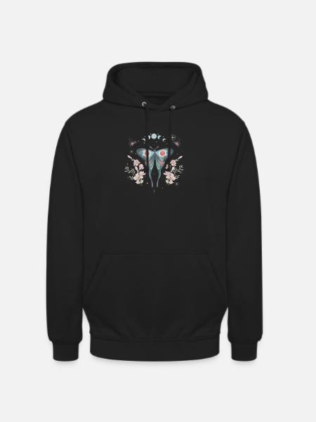 Magic Moon Butterfly - Unisex Hoodie - black
