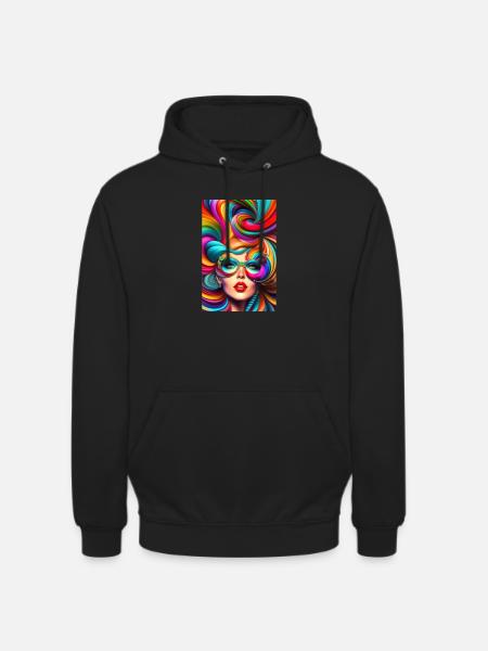 psychedelic woman - Unisex Hoodie - black