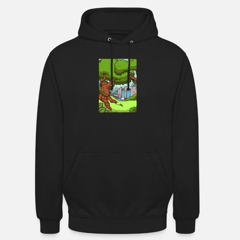 Contexte de la jungle - Sweat-shirt à capuche unisexe - noir