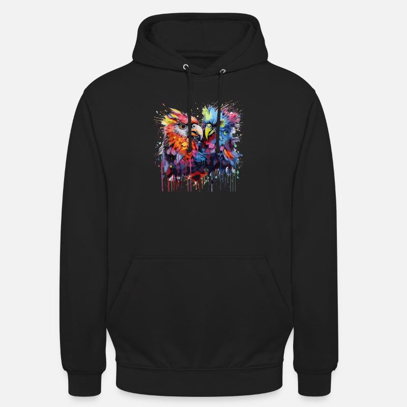 bunte Vögel - Unisex Hoodie - Schwarz