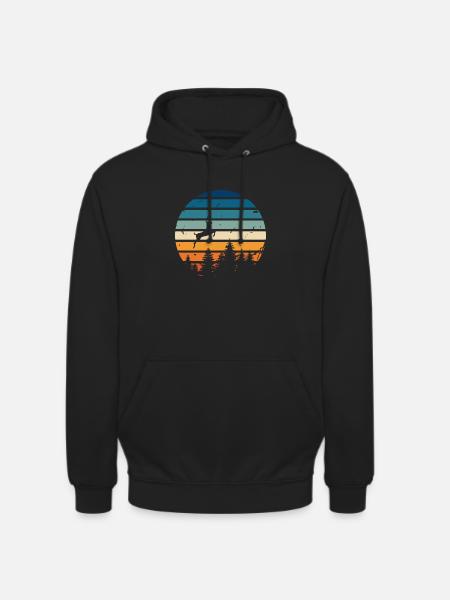 Retro deer - Unisex Hoodie - black