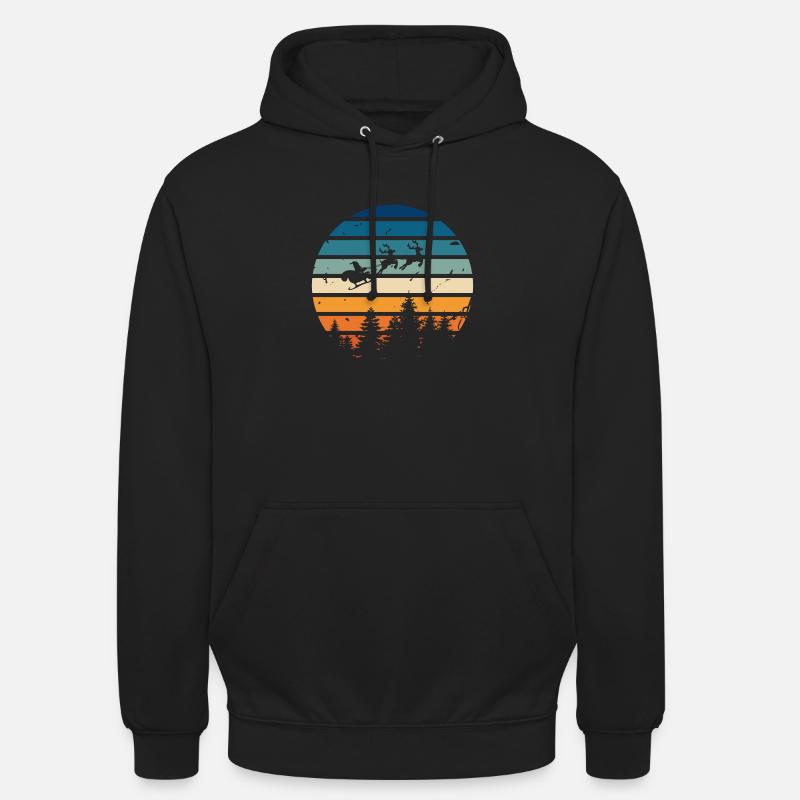 Retro-Weihnachtsmann - Unisex Hoodie - Schwarz
