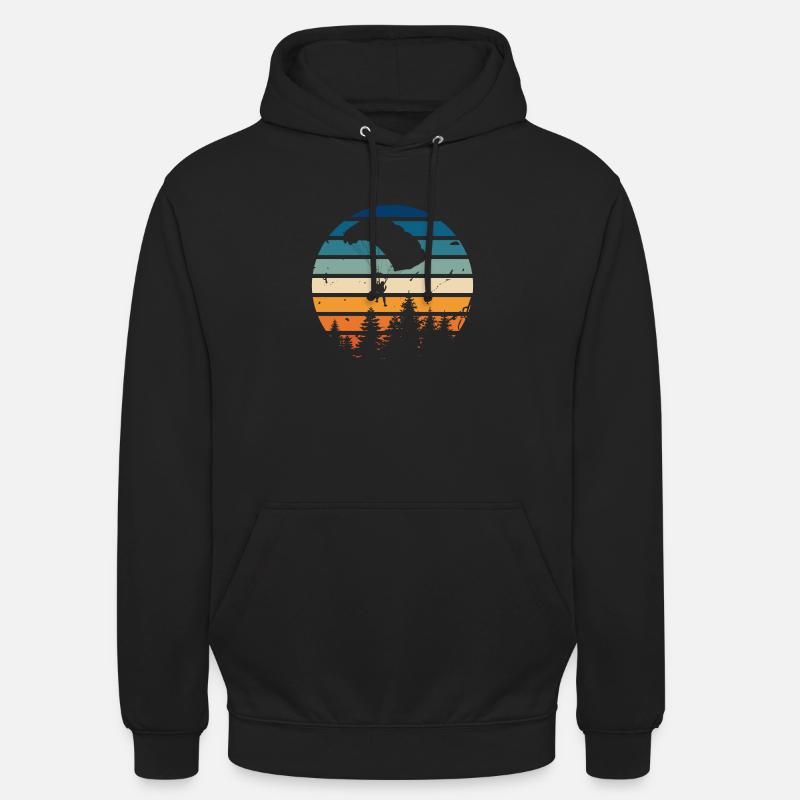 Parachute rétro - Sweat-shirt à capuche unisexe - noir