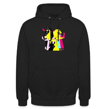 Riders - Unisex Hoodie - black - Front - Alina (178cm) & Michal (187cm)