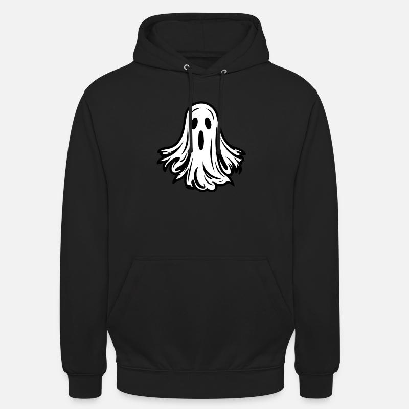 Spooky Cute Kawaii Ghost Design - Unisex Hoodie - black