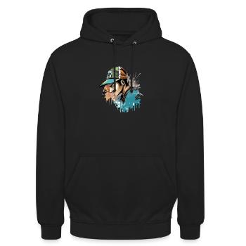Urban Tom - Unisex Hoodie - black - Front - Alina (178cm) & Michal (187cm)