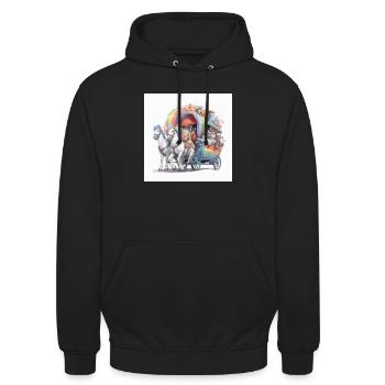 Parade Wagen LGBTQ - Unisex Hoodie - Schwarz - Vorne - Alina (178cm) & Michal (187cm)