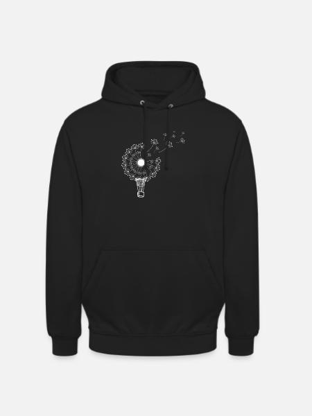 Dandelion hot air balloon - Unisex Hoodie - black