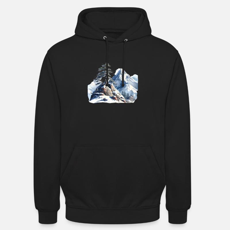 Am Rande der Baumgrenze - Unisex Hoodie - Schwarz