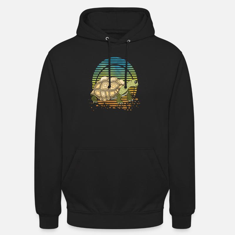 Tortue - Sweat-shirt à capuche unisexe - noir