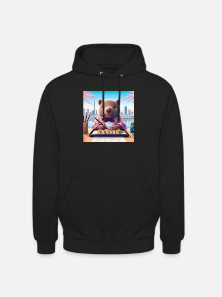 Wombat in Tokyo - Unisex Hoodie - black