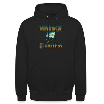 Vintage is time less - Unisex Hoodie - black - Front - Alina (178cm) & Michal (187cm)