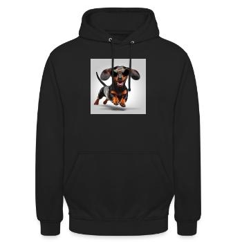 Dotty Dash - Unisex Hoodie - Schwarz - Vorne - Alina (178cm) & Michal (187cm)