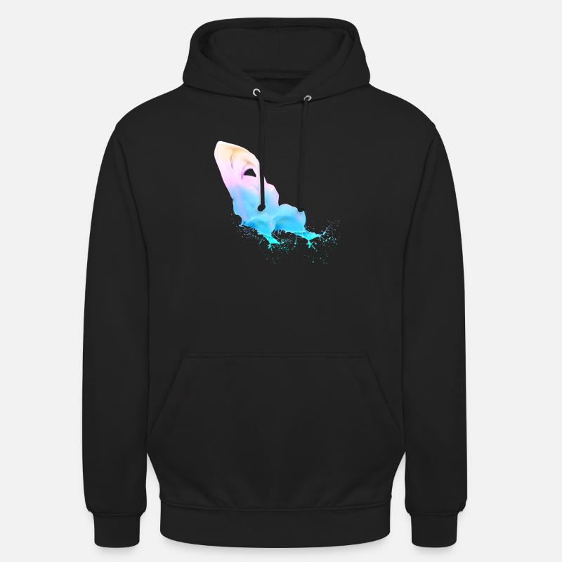 Spritzfarbe Aquarellfarbe - Unisex Hoodie - Schwarz