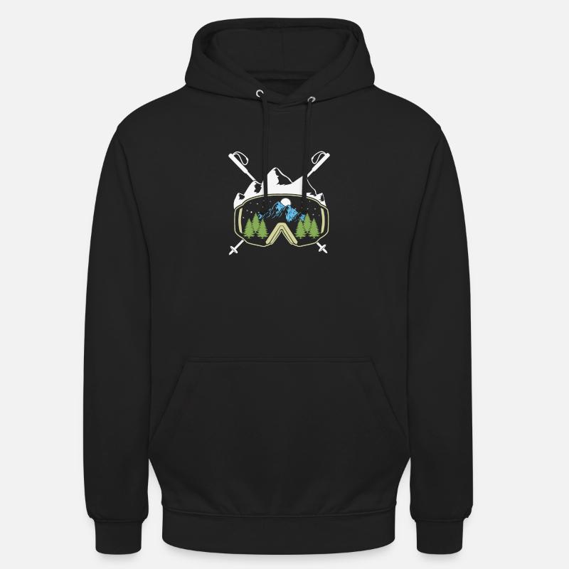 Snowboardbrille - Unisex Hoodie - Schwarz
