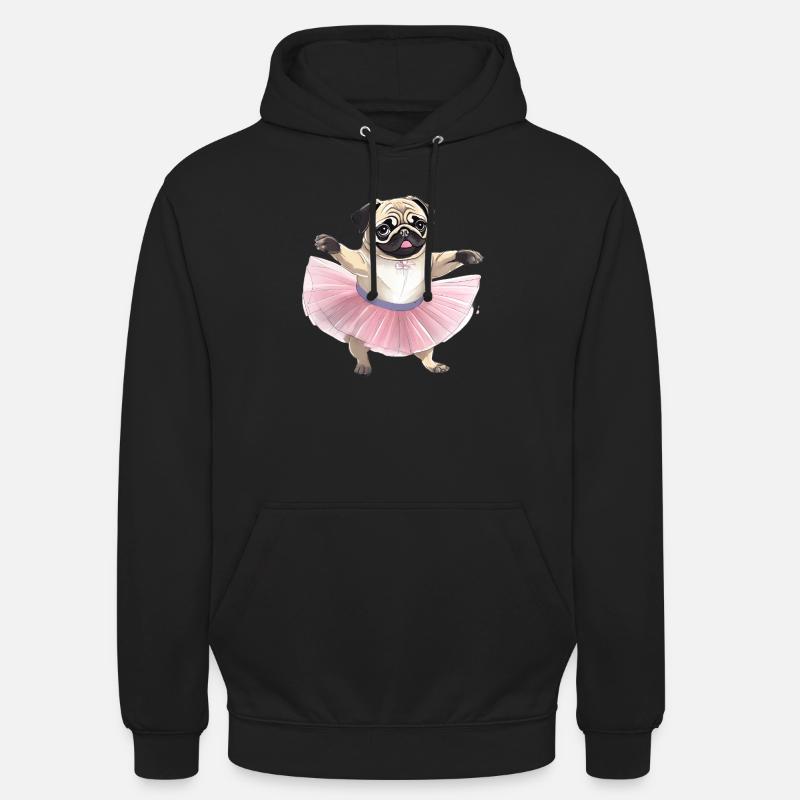 Carlin dansant - Sweat-shirt à capuche unisexe - noir