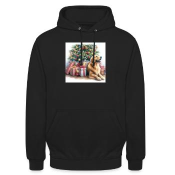 Goldie Christmas - Unisex Hoodie - black - Front - Alina (178cm) & Michal (187cm)
