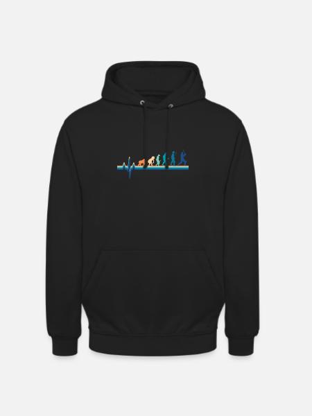 Evolution Herzschlag-Grille - Retro-Grille - Unisex Hoodie - Schwarz
