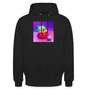 Watermelon - Unisex Hoodie - Schwarz - Vorne - Alina (178cm) & Michal (187cm)