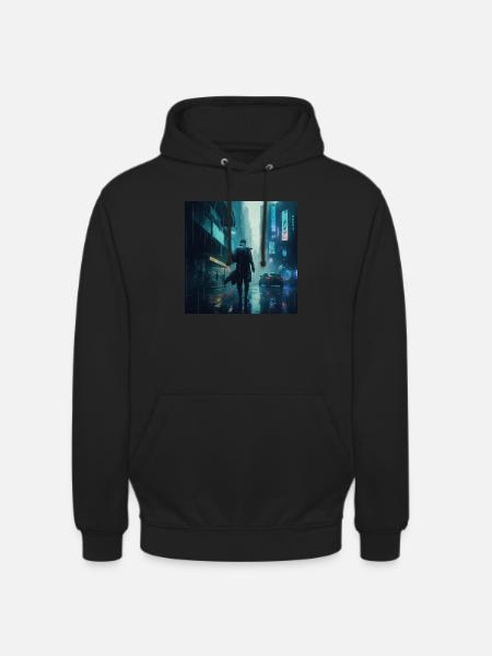 Cyberpunk Rain - Unisex Hoodie - black