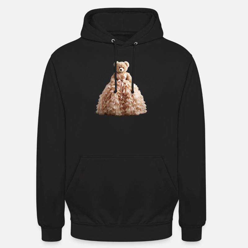 Teddybär im Brautkleid - Unisex Hoodie - Schwarz
