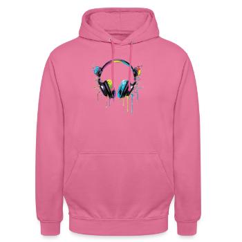 Mouse Headset - Unisex Hoodie - Pink - Vorne - Alina (178cm) & Michal (187cm)