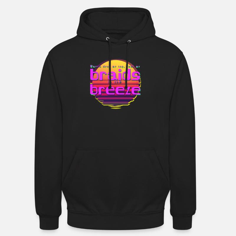 Zöpfe im Wind - Unisex Hoodie - Schwarz