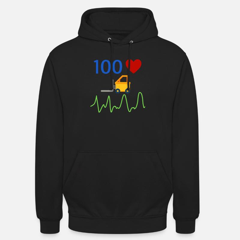 conducteur de chariot élévateur - Sweat-shirt à capuche unisexe - noir